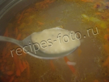 Куриный суп с клецками без картошки