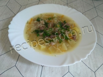 Куриный суп с рисом и картошкой