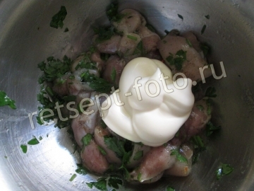 Курица с картошкой и капустой в рукаве