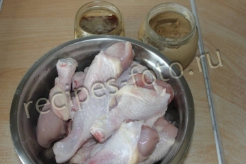 Курица с медом и горчицей в духовке