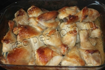 Курица с медом и горчицей в духовке
