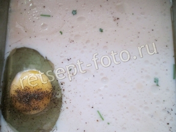 Курица с овощами в кляре в духовке