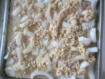 Курица с овсянкой и кабачком в духовке