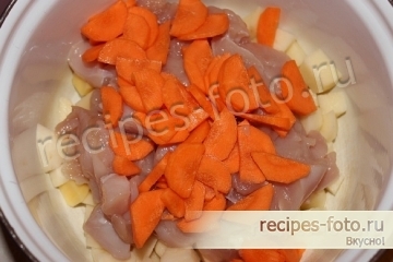 Курица в духовке в рукаве с картофелем овощами и грибами