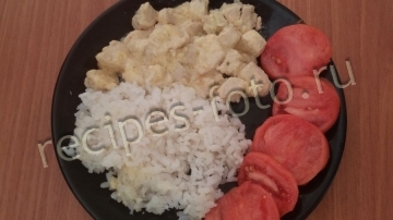 Курица в сметане с сыром на сковороде