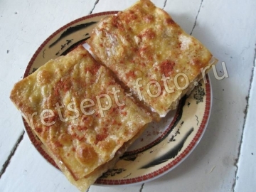 Лаваш жареный с яйцом