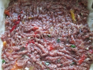 Лазанья из лаваша с фаршем и овощами