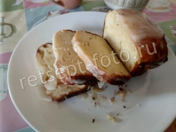 Лимонный кекс с глазурью