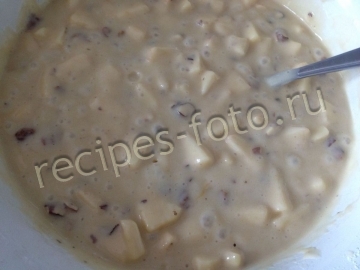 Маффины на кефире с яблоками и орехами в силиконовых формочках