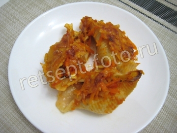 Макароны ракушки фаршированные тунцом