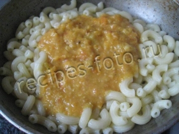 Макароны с кабачковой икрой