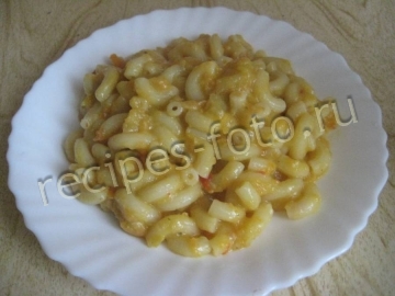 Макароны с кабачковой икрой