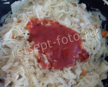 Макароны с мясом и капустой