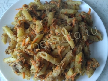 Макароны с паштетом