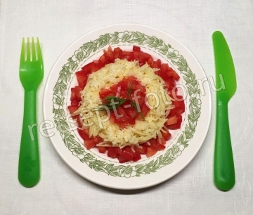 Макароны с помидорами и сыром для детей 1,5 года