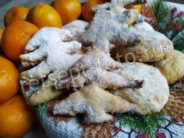 Мандариновое песочное печенье
