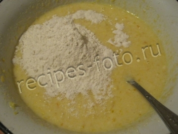 Манник с апельсином на кефире