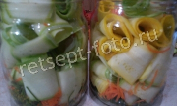 Маринованные кабачки слайсами