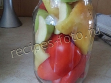 Маринованный перец с яблоками на зиму