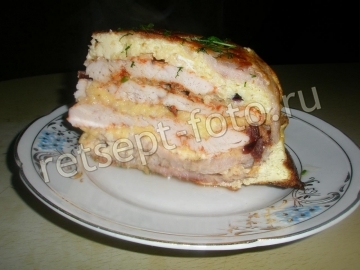 Мясная запеканка в беконе