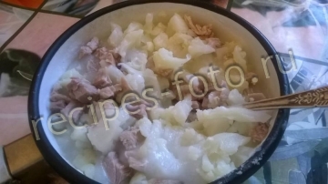 Мясное пюре с цветной капустой и рисом для детей от 9 месяцев