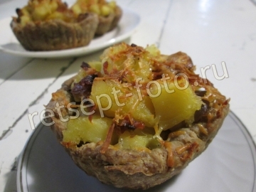 Мясные корзинки с овощами
