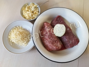 Мясные стожки с грибами и картошкой