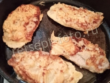 Мясо по-французски с ананасом без картошки
