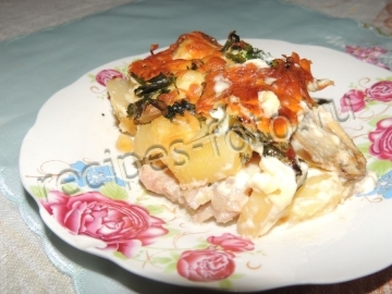 Мясо по-французски в духовке с картошкой