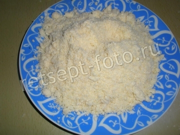 Насыпной пирог с творогом