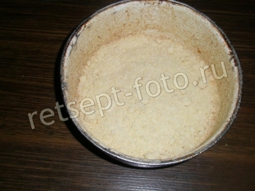 Насыпной пирог с творогом