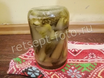 Огурцы дольками в горчичной заливке
