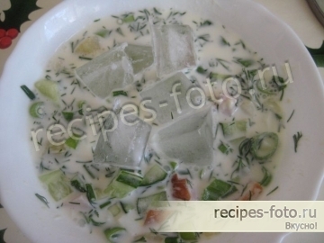 Окрошка классическая с колбасой и лимонной кислотой
