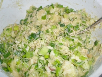 Оладьи из кабачков и картофеля с соусом Тартар