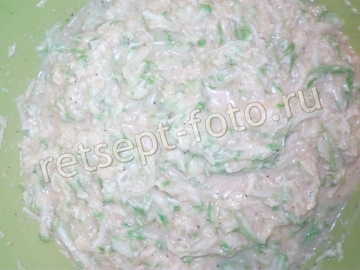 Оладьи из кабачков с сыром и майонезом