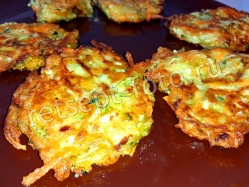 Оладьи из цуккини и батата
