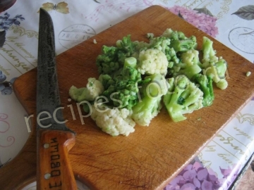 Оладьи из цветной капусты и брокколи