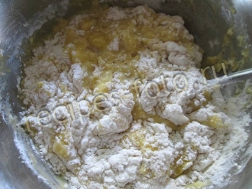 Оладьи с яблоками и бананом на молоке