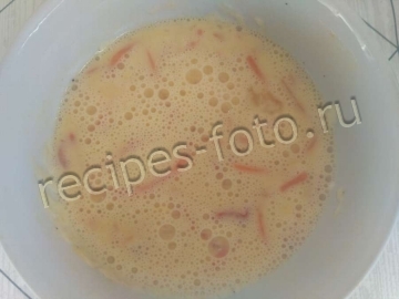 Омлет с корейской морковкой
