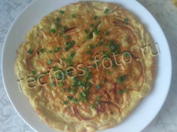 Омлет с корейской морковкой