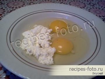 Омлет с овощами и творогом