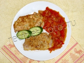 Отбивные из свинины в кляре (в яйце и муке)