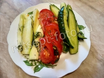 Овощи маринованные в пакете
