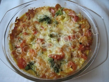 Овощная запеканка с цветной капустой и брокколи