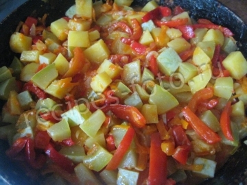 Овощное рагу с кабачками и картошкой без мяса
