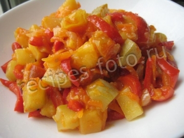 Овощное рагу с кабачками и картошкой без мяса
