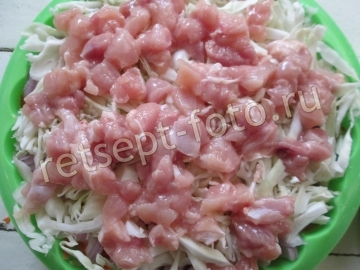 Овощной пирог с курицей