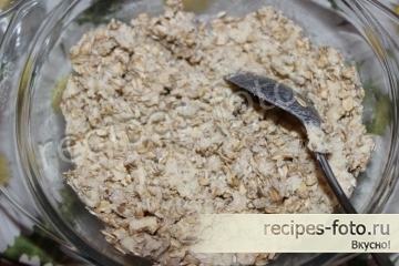 Овсяный пирог с яблоками без муки
