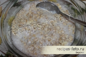 Овсяный пирог с яблоками без муки