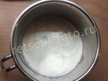 Панакота из сливок с малиной